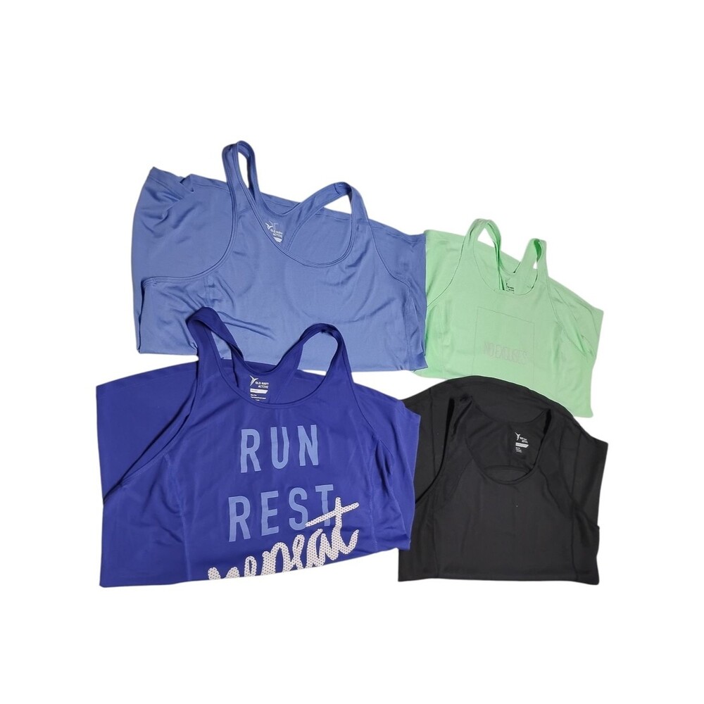 Old Navy Active Tank Top Lot Of 4 Racerback XXL Semi-fitted
